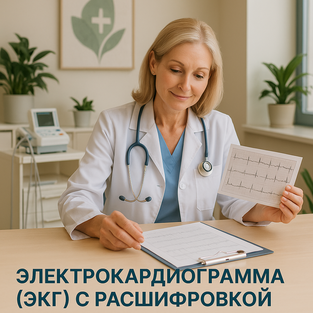 Электрокардиограмма (ЭКГ) с расшифровкой